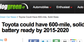 Toyota desarrolla bateria de 1.000 kilometros